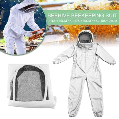 Beekeeping Supplies, Professional Beekeeping Suit, Bee Protective, Clothing, Veil and Hat, Complete Body Equipment,Beekeeping Tools(Large) - size: Large
