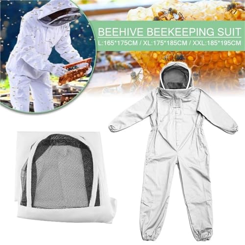 Beekeeping Supplies, Professional Beekeeping Suit, Bee Protective, Clothing, Veil and Hat, Complete Body Equipment,Beekeeping Tools(X-Large) - size: X-Large