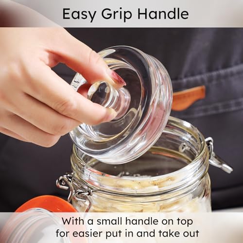 Jillmo Easy Grip Glass Fermentation Weight 3.15 Inch, Food Grade Fermenting Weights for Wide Mouth Gallon Jars, Canning Pickling Weights, Pack of 4 - size: 3.15 inch