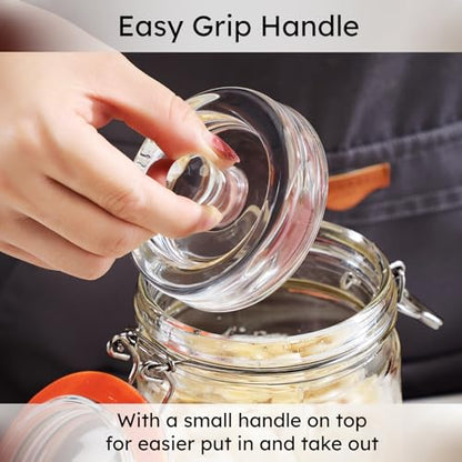 Jillmo Easy Grip Glass Fermentation Weight 3.15 Inch, Food Grade Fermenting Weights for Wide Mouth Gallon Jars, Canning Pickling Weights, Pack of 4 - size: 3.15 inch