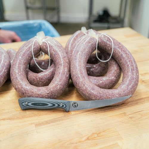 Bearded Butchers Jalapeño Cheddar Ring Bologna DIY Kit – Spicy, Jalapeño Cheddar Flavor – Includes Salt & Pepper, Casings, Curing Salt, Encapsulated Citric Acid, Dried Minced Garlic, Hickory Smoke Powder, Jalapeño Flakes and Powder, and High-Temp Cheddar