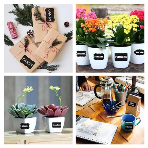 Assorted Black Chalkboard Labels, 60x40mm, for Storage Bins, Containers, and Pantry Organization (Chalkboard Labels 600Pcs 3X5cm Black) - size: 600 PCS, 3x5cm