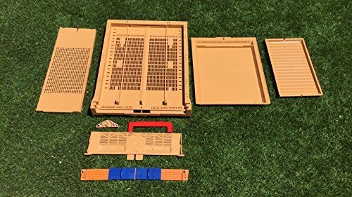 Apimaye Premium Screened Bottom Board 10 Frame Langstroth for Wood Hives with Built in Pollen Trap and Pollen Drawer, Entrance Reducers and Ventilation System for Moisture Control