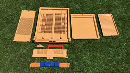 Apimaye Premium Screened Bottom Board 10 Frame Langstroth for Wood Hives with Built in Pollen Trap and Pollen Drawer, Entrance Reducers and Ventilation System for Moisture Control