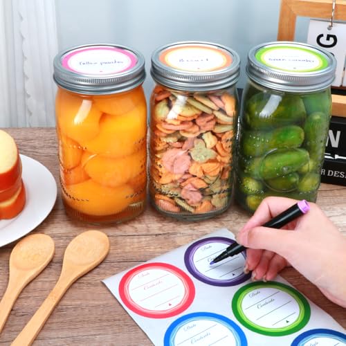 32 oz Wide Mouth Mason Jars with Lids and Bands,Quart Canning Jars for Pickling, Fermenting,Preserving,Large Glass Mason Jars for Jam,Pickling,Meal Prep,DIY Crafts,4 Pack