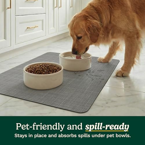 Cuisinart Coffee Mat for Countertop (2 Pack)–Quick-Dry Absorbent Coffee Bar Mat for Espresso Machines & Brew Stations, Also Use as a Dish Drying Mat on Kitchen Counter, Non-Slip, Easy Care, 15” x 20” - color: Gray