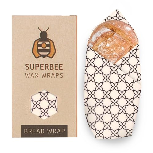 SUPERBEE Beeswax Bread Wrap, Reusable Beeswax Wrap for Food, Wrap Bread, Reusable Bees Wrap Paper for Wrapping Vegetables, Cheese Paper, Bowl Covers and Sandwich Wrapping, XXL - color: Meadow