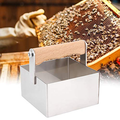 Cyrank Honeycomb Cutter, Comb Honey Cutter Scraper Stainless Steel Comb Honey Cutter with Handle Cookie Cutter Honey Cutter Honey Cutting Tool Square Shaped Cutting Tool for Beekeeping