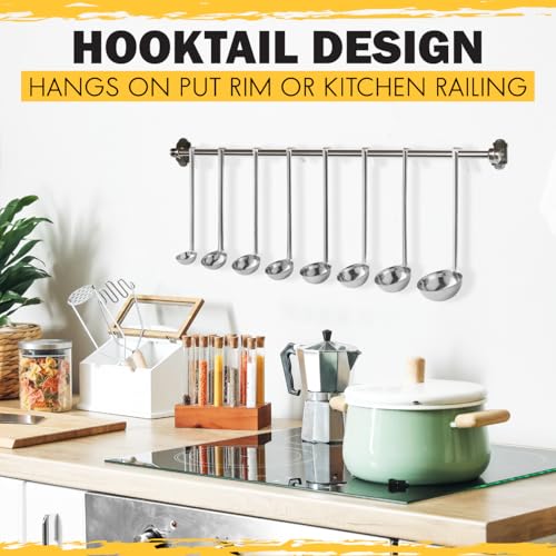 Ladle - Durable Stainless Steel Ladle Serving Measuring Soup Dressing Sauce Gravy Sturdy Dependable Long Handle for Kitchen (1, 4 Oz.) - size: 4 Oz.