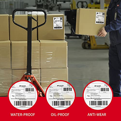 Misofuki 4x6 1 Stack 1000 Labels Fanfold Direct Thermal Shipping Labels Compatible with Rollo, MUNBYN, Zebra, Fargo Label Printer, Permanent Adhesive White Commercial Grade Labels for Thermal Printers - color: F-1-wh