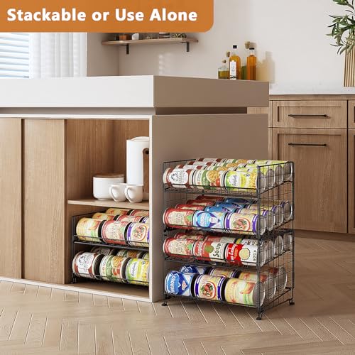 JKsmart 3-Pack Stackable Rack Organizer, Can Rack Storage for Kitchen Pantry Cabinet Holds Up to 64 Cans, 2-Tier Can Holders for Food, Multifunctional Dispenser for Snacks Soda - size: 2Tier-3 Pack