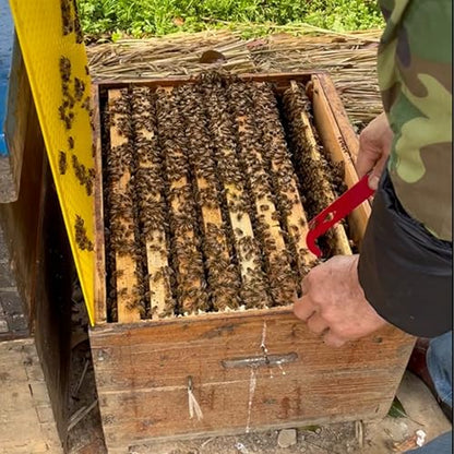 Stainless Steel Beehive J-Hook -, 4 Packs Multi-Purpose Beehive Elevator and Scraper, Can Pry The Beehive and Scrape Propolis, Professional Beekeeping Tool.