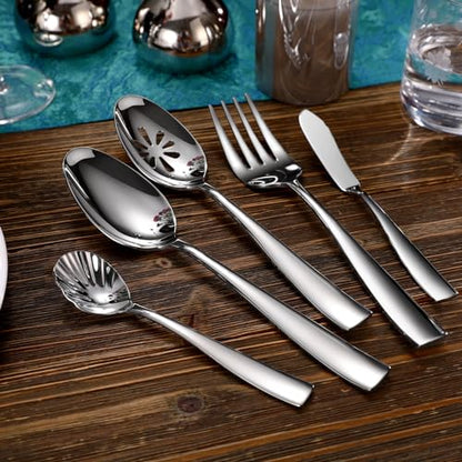 KEAWELL Premium 4-Piece 7" Louis Butter Knives, 18/10 Stainless Steel, Dishwasher Safe (Silver, Louis)