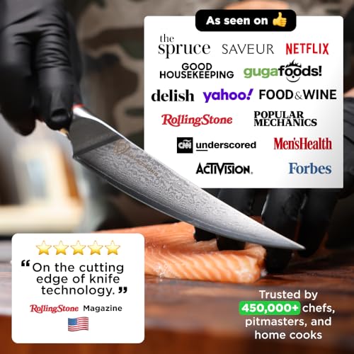 Dalstrong Slicing Carving Knife 12" + Fillet Knife 6" + Meat Fork - Shogun Series ELITE - Japanese AUS-10V Super Steel - Premium Carving Set - Black G10 Handle - Sheaths Included - color: Black, size: 12" Carving Set Pro