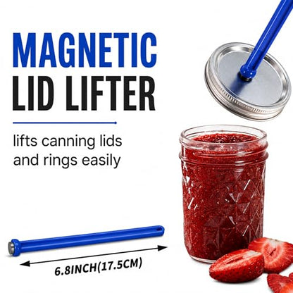 Supa Ant Canning Supplies Starter Kit (Food Grade) - Canning Kits Set for Beginners - 3 Pcs. Including Wide Mouth Jar Funnel, Magnetic Lid Lifter, Stainless Steel Jar Lifter (Assembled in USA) Blue - color: Blue