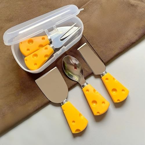 BUDOME Cheese Knife, 5 Piece Cheese Knives Set, Mini Premium Stainless Steel Cheese Knife Set, Cheese Knives for Charcuterie Board - Charcuterie Boards Accessories