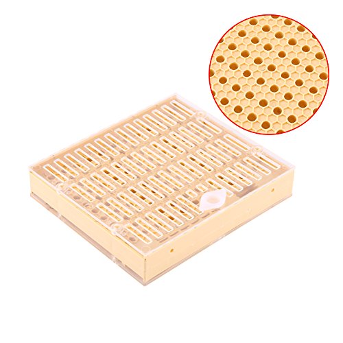 Walfront Queen Bee Rearing Kit 110 Cell Cups with Cell Bar Frame & Cages Beekeeping Tools for Beginner Beekeepers Apiculture Supplies