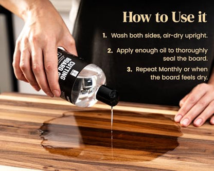 Mevell Food Grade Mineral Oil Made in USA 32 Oz, Butcher Blocks and Kitchen Countertops Conditioner, Food Safe Cutting Board Oil, Finish for Marble, Soapstone - size: 6"L x 3.5"W