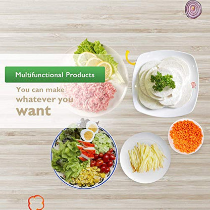 Electric Cheese Grater and Slicer Shredder for Kitchen, 150W 5 Cones | Salad Maker Grates slices shreds cheese vegetables fruits nuts,for salad pizza soup,5 stainless steel cones,one-touch control