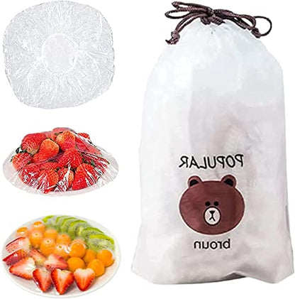Fresh Keeping Bags,Reusable Elastic Food Storage Covers, Plastic Bowl Covers with Elastic Edging Stretch Plastic Wrap Bowl Covers (200Pcs) - color: 200Pcs