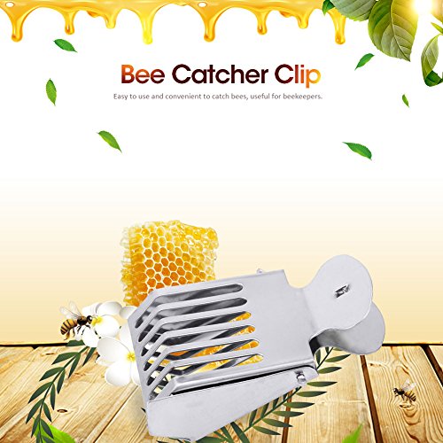 HERCHR Beekeeping Clip Stainless Steel Queen Bee Catcher Cage Catching Tool Beekeeping Equipment(5pc)