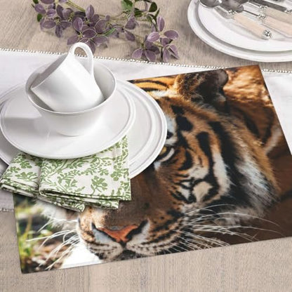 Wild Animal Tiger Dish Drying Mat for Kitchen Counter, Absorbent Microfiber Drainer Mats, Non-slip Kitchen Draining Mat for Coffee Machine Dish Rack Pad 18"x16" Dish Drainer Pad - color: Wild Animal Tiger