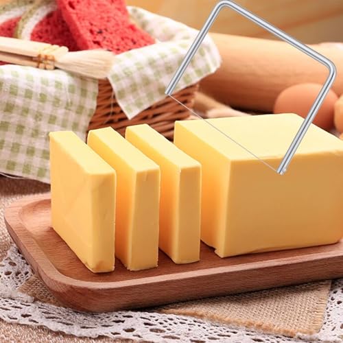 3 Pcs Cheese Slicer Wire Cheese Cutter Stainless Steel Block Butter Slicer Butter Cutter Tool (1 Y-Type & 2 U-Type)