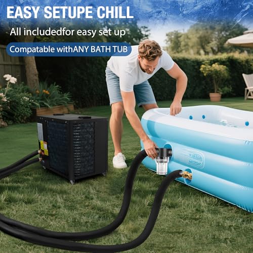 1 HP Ice Bath Chiller, APP Control, Dual Filtration for Clean Clear Water