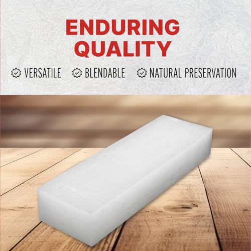 Blended Waxes, Inc. Paraffin Wax Block - Household Paraffin Wax for Canning, Candle Making, Waterproofing, Metal Preservation, and a Variety of Other Applications (1lb. Block - 1 Block) - size: 1lb. - 1 blocks