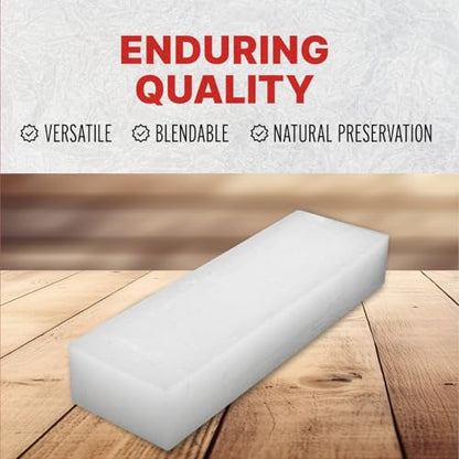 Blended Waxes, Inc. Paraffin Wax Block - Household Paraffin Wax for Canning, Candle Making, Waterproofing, Metal Preservation, and a Variety of Other Applications (1lb. Block - 1 Block) - size: 1lb. - 1 blocks