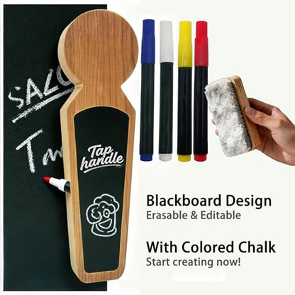 Beer Tap Handle ，4 Keg Tap with 8 Pen Set & Gift Wrapping, Cherry Wood Keg Tap Handle for Kegerator, Homebrew & Bars - color: 4 PCS