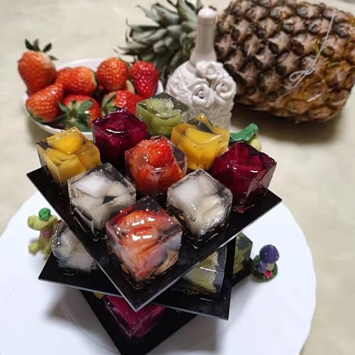 OCPO Kitchen 3D Cube Silicone Mold for Baking Mousse Cake, Square Baking Molds for Chocolate Candy Pastry Truffle Cupcake Jelly Cookie Pudding, Square Shape (15-Cavity) - style: Small Cube (15-Cavity)