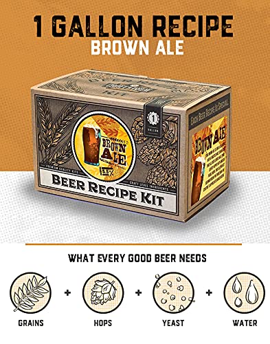 Craft A Brew Recipe Kit - Brown Ale Refill - 1 Gallon - Ingredients for Home Brewing Beer - color: Brown Ale