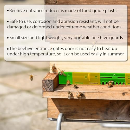 6 Pack Bee Hive Entrance Reducer Beehive Entrance Gates Bee Hive Plastic Reducer Guards Bee Hive Mouse Guard Beehive Tool Beekeeping Supplies for Professional Beekeeper or Beginner, Length 14.76 Inch - size: Entrance Reducers-6 Pack