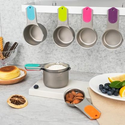 Magnetic Measuring Cups Set of 7, Stainless Steel Nesting Measuring Cups with Easy to Read Markings, Kitchen Gadgets for Cooking & Baking - style: Magnetic-7PCS