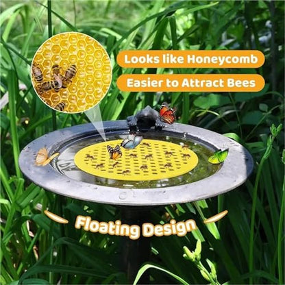 10pcs Bee Water Catcher Cups Tray Bee Drinking Station Bee Watering Feeder Honeycomb Beekeeping Setups Luring Insets Waterer | Yellow Flower - color: Yellow Flower