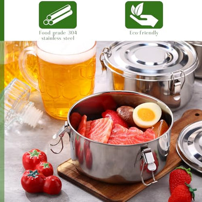4 Pcs Stainless Steel Bento Box Bulk 36 oz Reusable 304 Stainless Steel Food Storage Containers with Lockable Clips to Leak Proof, Dishwasher Safe - size: 36 oz