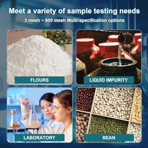 3 Pack 304 SUS Mesh Lab Sieves,200mesh(0.075mm),120 Mesh 0.125mm,30 Mesh 0.6mm Aperture Test Sieve,7.9in/20cm Dia Economy Test Sieve for Industrial Laboratory Homes - style: 200+120+30