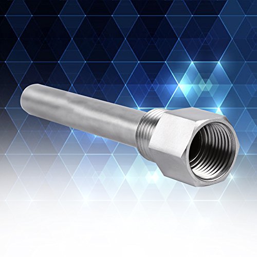 Kadimendium Long Service Life Thermowell Replacement for Brew Kettle, Stainless Steel Material, 1/2NPT Threads, Silver