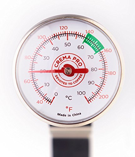 CREMA PRO Milk Thermometer - Make The Perfect Coffee or Espresso - Coffee Accessories - Easy & Quick Clean Up