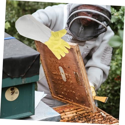 BESPORTBLE Heavy Duty Beekeeping Gloves Extended Sleeves Long Sleeve Pu Gloves for Beekeepers Outdoor Work