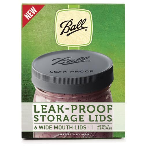 Ball Mason Jar Leak-Proof Lids, Wide Mouth, 6 CT (Pack of 12) - color: Wide, size: 6 Count (Pack of 12)