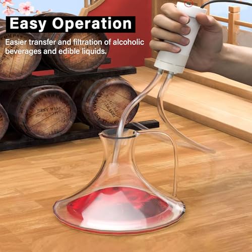 Portable USB Electric Auto Siphon Self Priming Beer Transfer Pump Kit, Food Grade Pump for Home Brew Beer,Wine, Beverages,Mead and Kombucha, 2LPM No Mess Leak, 197 Inch Hose