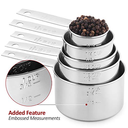 Laxinis World Stainless Steel Measuring Cups Set, 1-Pack