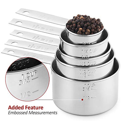 Laxinis World Stainless Steel Measuring Cups Set, 1-Pack