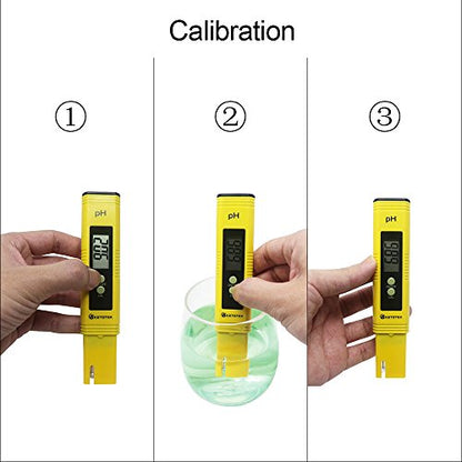 KETOTEK Digital PH Meter for Water, PH Pen Meter with ATC, PH Tester with 0.00-16.00ph Measure Range for Drinking Water, Hydroponic, Aquarium, Swimming Pool, Accuracy ±0.01pH