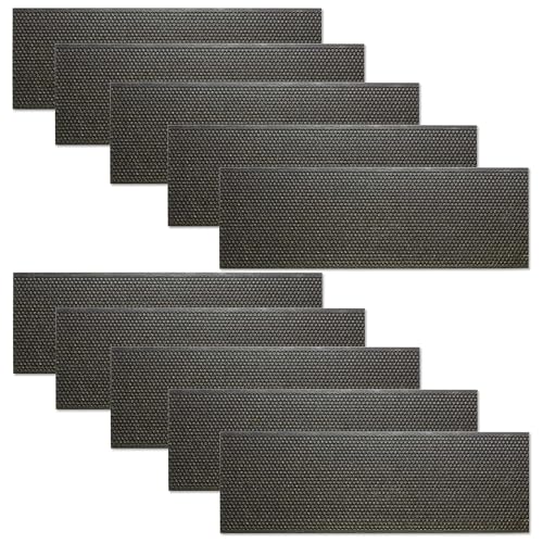 Honey Keeper 6" Bee Frame Foundations - Beeswax Coated Black Foundation Sheets for Medium Super Beehives, 10 Pack