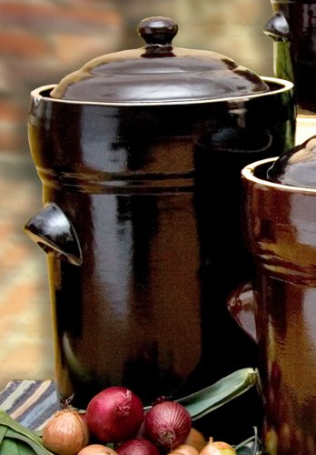 Miracle 10 Liter Fermenting Crock Pot Rich Brown Boleslawiec Polish