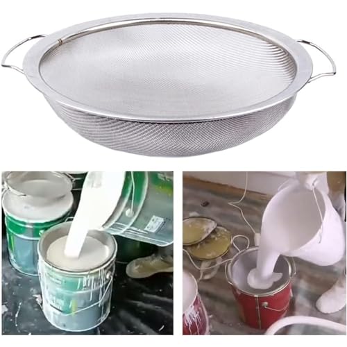 Fine Mesh Paint Strainer, 60 Mesh Stainless Steel Paint Filter, Filter Impurities and Protect The Airless Sprayer, Paint Bucket Filter Tool Fits 5-Gallon Paint Bucket, Easy to Clean