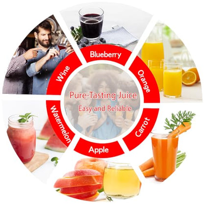 3.2 Gallon Fruit and Wine Press, Manual Cider Press with Solid Beech Wood Basket - color: Red, size: 3.2 Gallon